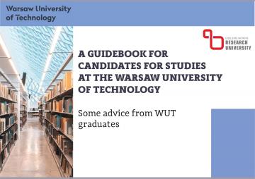 A cover of the guidebook for candidates for studies at WUT