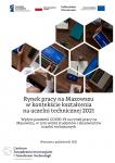 Okładka raportu "Wpływ pandemii COVID-19 na rynek pracy na Mazowszu, w tym wśród studentów i absolwentów uczelni technicznych"